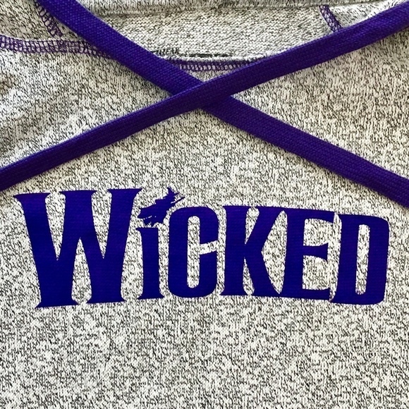 Wicked, Broadway Musical, Pullover, Hoodie,‎ Heather Grey, With Purple, Size S - Picture 6 of 9